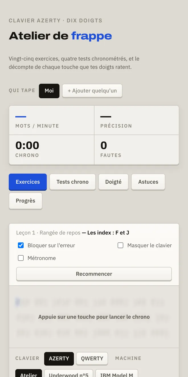 Atelier de frappe